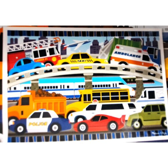 Melissa & Doug Traffic Jam 24 Piece Floor Puzzle 2X3 Feet - Picture 3 of 7
